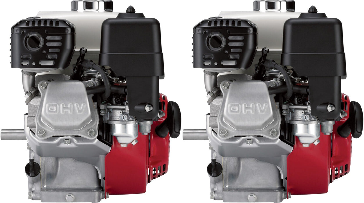 2 Pack Honda GX160UT2QX2 Horizontal Engine 163cc 3/4in. x 2 7/16in. Shaft
