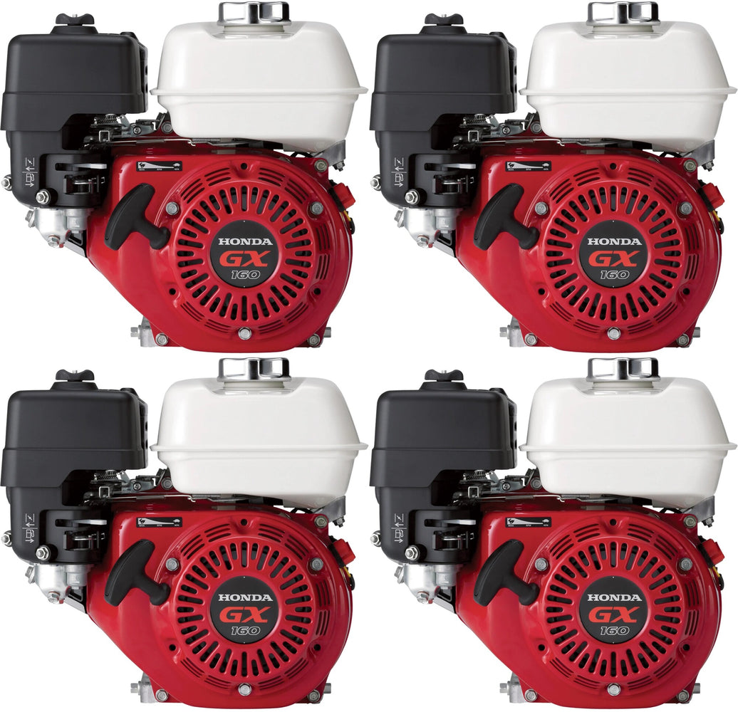 4 Pack Honda GX160UT2QX2 Horizontal Engine 163cc 3/4in. x 2 7/16in. Shaft