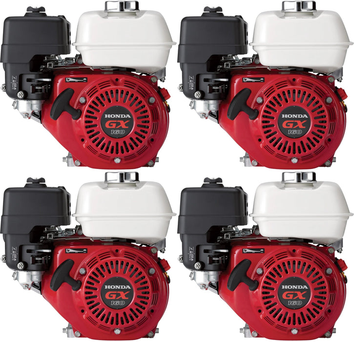 4 Pack Honda GX160UT2QX2 Horizontal Engine 163cc 3/4in. x 2 7/16in. Shaft