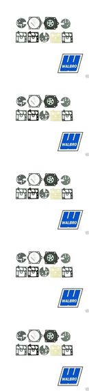 5 Pack Genuine Walbro K10-HDB Carburetor Repair Rebuild Kit Fits HDB Series OEM