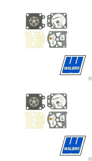 2 Pack Genuine Walbro K20-WTA Carburetor Repair Rebuild Kit Fits WTA Series OEM
