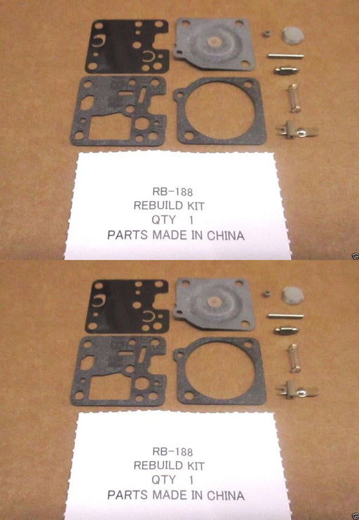 2 Pack Genuine Zama RB-188 Carburetor Repair Rebuild Kit RB188 OEM