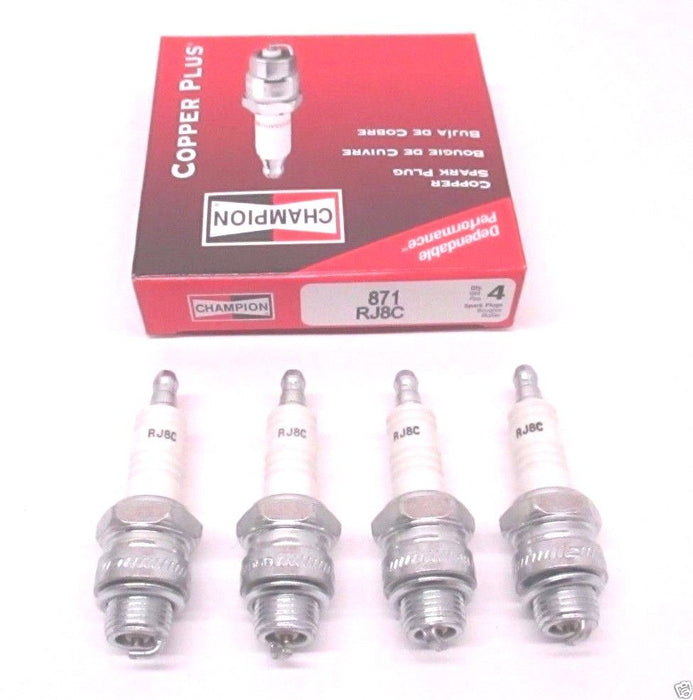 4 Pack Genuine Champion RJ8C Spark Plug Copper Plus 871