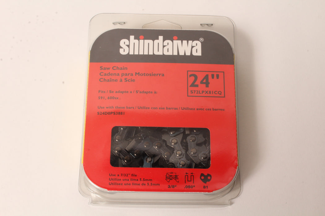 Genuine Shindaiwa S72LPX81CQ 24" 3/8" .050" 81 DL Saw Chain Loop OEM
