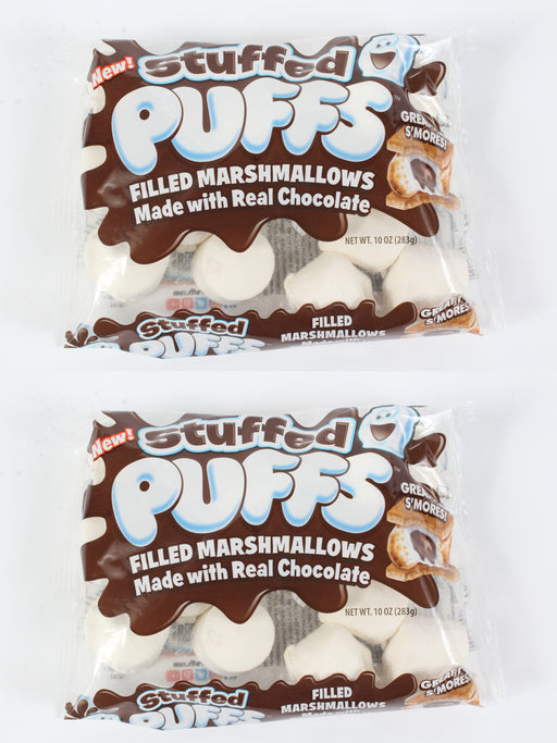 2 Pack Stuffed Puffs Chocolate Filled Marshmallows