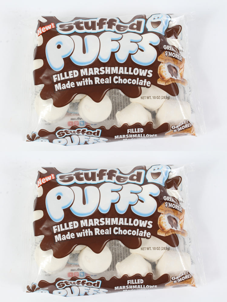 2 Pack Stuffed Puffs Chocolate Filled Marshmallows