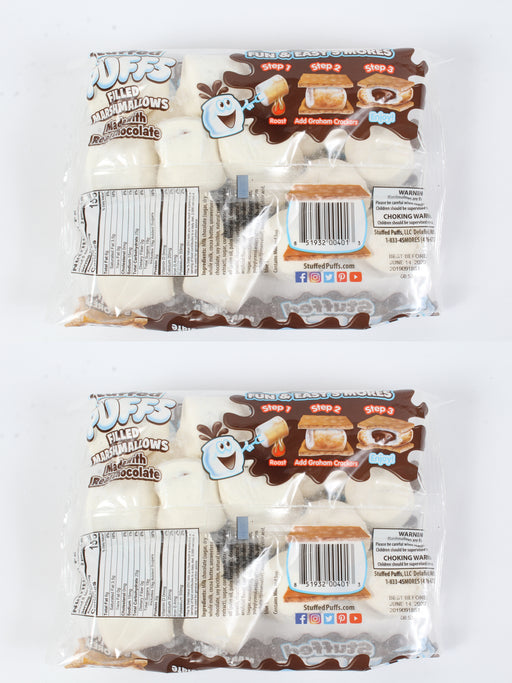 2 Pack Stuffed Puffs Chocolate Filled Marshmallows