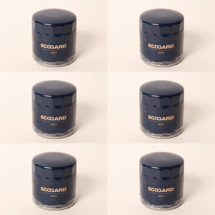 6 PK Ecogard X241 Oil Filter Fits Kohler 52-050-02-S Rotary 5909 12863 6677