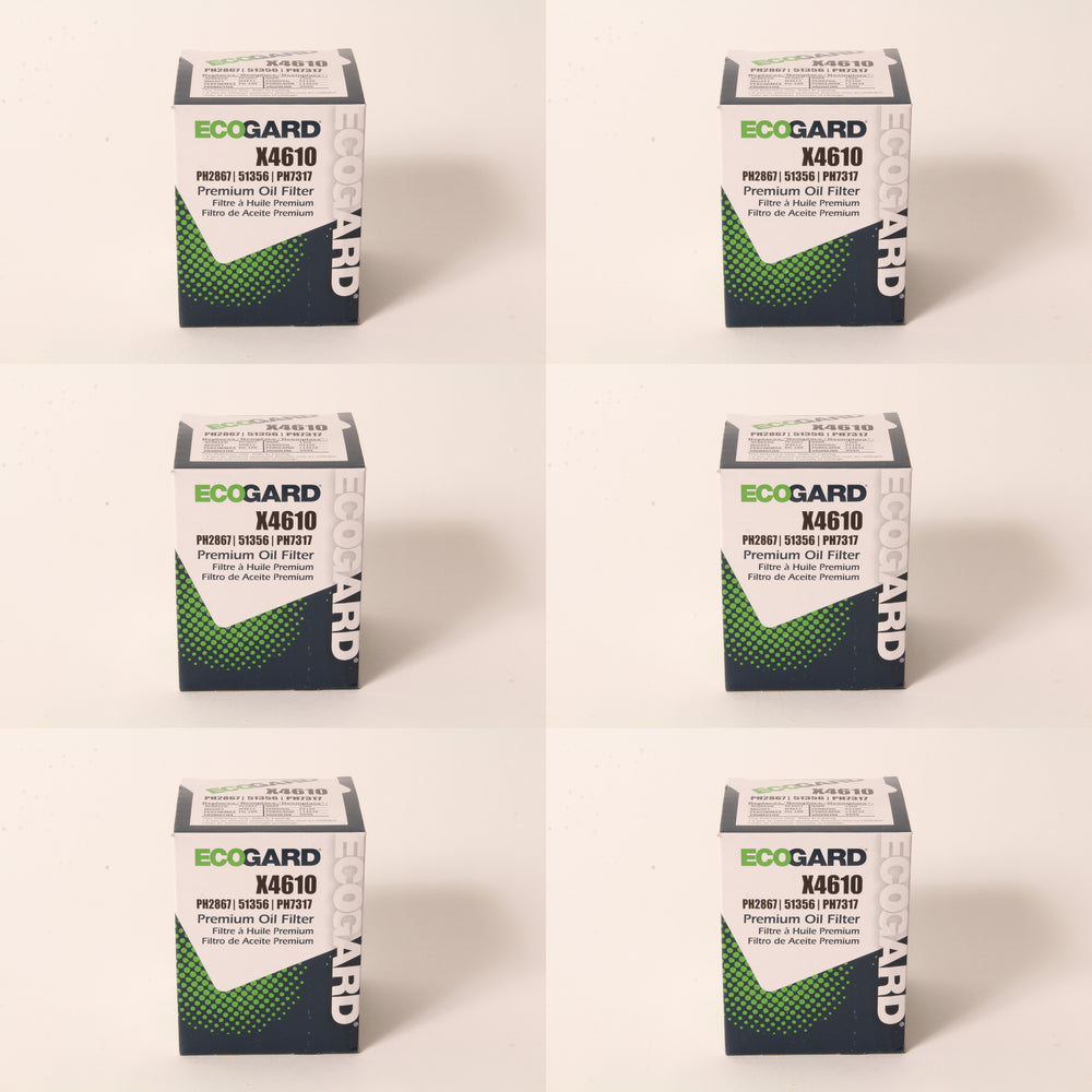 6 PK Ecogard Oil Filter Fits Honda 15400-PLM-A02PE Rotary 13237