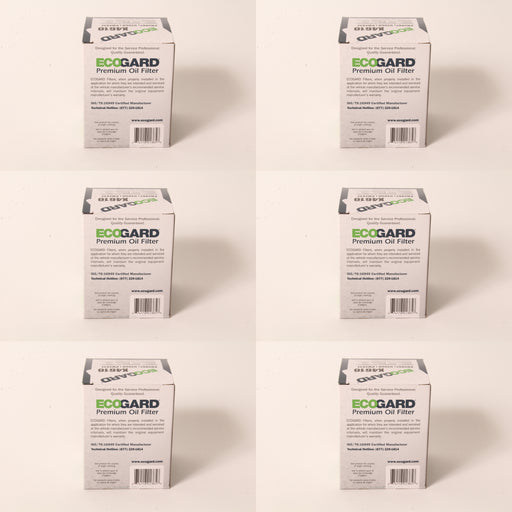 6 PK Ecogard Oil Filter Fits Honda 15400-PLM-A02PE Rotary 13237